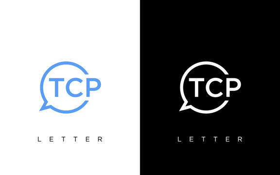 Letter TCP Logo Design, Minimal Letter T C P Logo Design Using Letters T C and P template