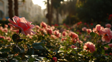 red tulips in garden