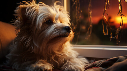 Adorable Canine Yorkie: Small Terrier Puppy - Cute Portrait of a Yorkshire Pet, generative AI