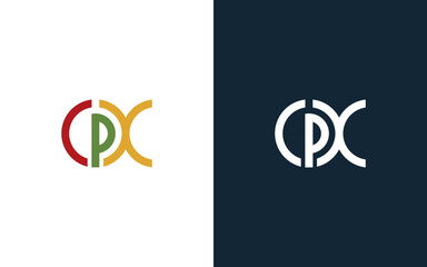 CPX letter logo design on black background. CPX creative initials letter logo concept. CPX letter design.