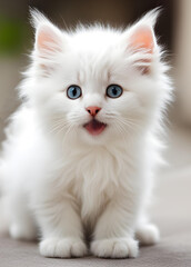 detailed photo of a cute kitten, close-up