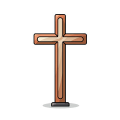 Vector illustration of Christian cross icons.