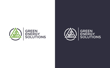 G E S letter logo design with polygon shape. G E S triangle logo monogram.