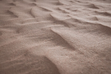 Close up view on sand waves created by wind in desert of Inner Mongolia, China
