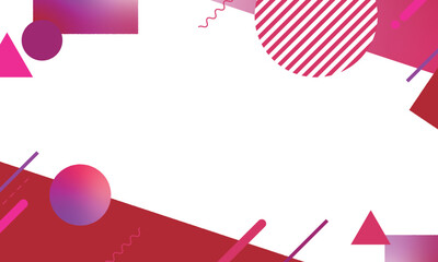 赤いおしゃれな幾何学模様のフレーム