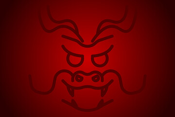 Chinese new year gradient background. Seamless dragon decoration with copy space. Traditional festival template design, card, banner, poster