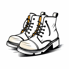 Vector illustration of cartoon athletic sneakers.