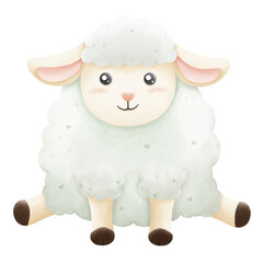 Cute sheep with a smile