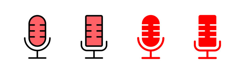 Microphone icon vector illustration. karaoke sign and symbol