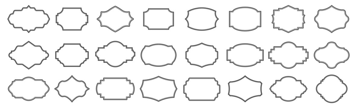 Collection of Vintage Frames . Retro Decorative Frame.Vector