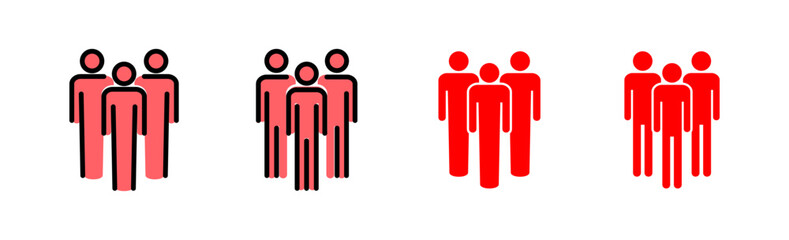 People icon set  illustration. person sign and symbol. User Icon vector