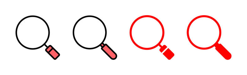 Search icon set illustration. search magnifying glass sign and symbol - obrazy, fototapety, plakaty