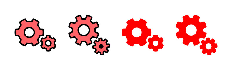 setting Icon set illustration. Cog settings sign and symbol. Gear Sign