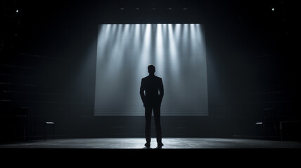 Obraz premium silhouette of a person on stage