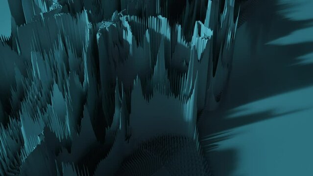 Future Shapes 1063: Futuristic generative pixel extrusion (Loop).