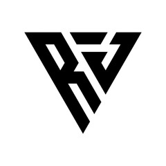 Triangle Letter RJ Logo