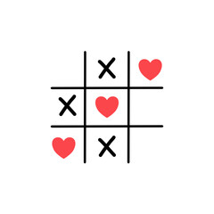 tic tac toe game with hearts