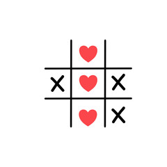 tic tac toe game with hearts