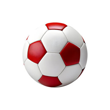 RED_SOCCERBALL isolated on white and transparent background