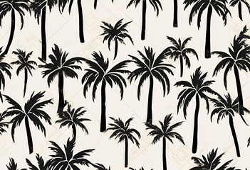 seamless background with palm trees, v5