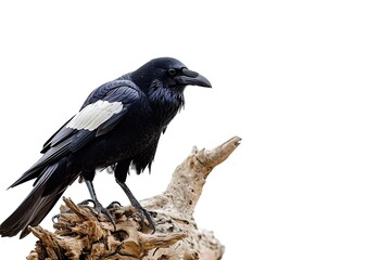 Fototapeta premium a couple Crow standing on small root, 