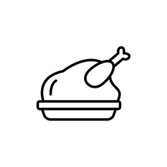 Turkey outline icons, minimalist vector illustration ,simple transparent graphic element .Isolated on white background