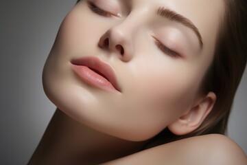 Obraz premium Female face showing perfect, hydrated skin