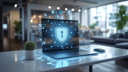 Cyber security and data protection, information privacy, technology concept