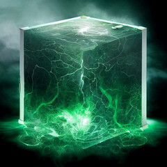 Cubo verde del potere