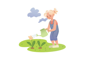 Girl was Watering the Flowersplant | Storybook Eco Kids