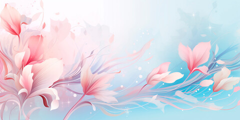 Fototapeta na wymiar Delicate floral background in pastel colors