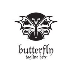 butterfly logo template simple and simple