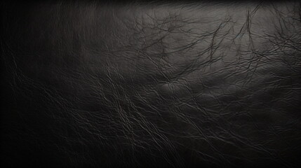 Black vintage leather texture background. Close-up. Generative AI