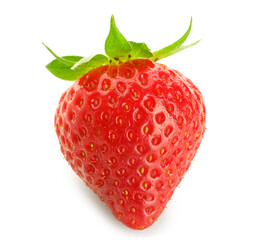 Fresh strawberry on white background