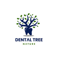 Dental Tree Nature, Minimalist Logo Design For Medical Health Care