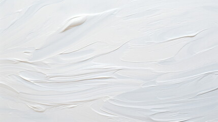 Obraz premium Close-up of uneven and rough white paint surface texture painted on wall. Rough textured background of gesso and acrylic paint. 