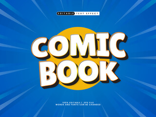comic book 3d editable text effect in comic style