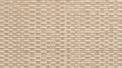 Wicker or straw woven texture background. wood texture weave background. Beige, macro photography, close-up. Generative AI