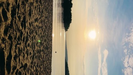 Russia, Karelia, Lake Ladoga, Koyonsaari. View of the coast of the island in a cold lake. Beautiful nature of the Republic of Karelia. Stunning panoramic view of the Ladoga Skerry Islands. 4K