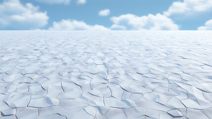 Broken, split and cracked white ceramic tile texture floor. Top view. Closeup. Generative AI
