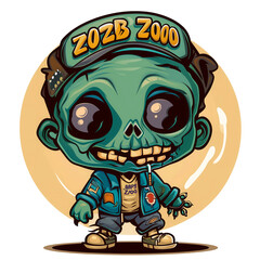 Fototapeta premium cartoon zombies wearing suits and hats