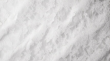 White lace fabric. Close up. Lace pattern background. Generative AI - obrazy, fototapety, plakaty