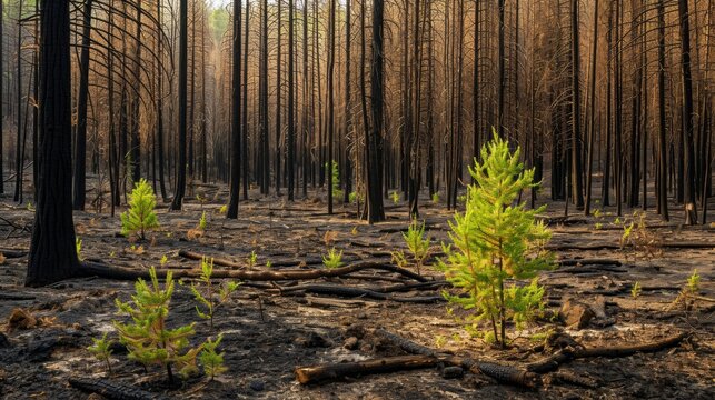 A poignant portrayal of a forest's regrowth after a wildfire
