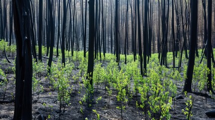 A poignant portrayal of a forest's regrowth after a wildfire