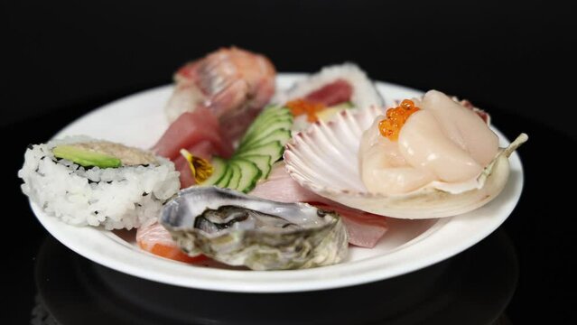 Assorted Sushi Platter Presentation