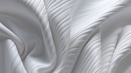 Tissu en soie, drapé en mouvement. Textile soyeux, élégant, et blanc. Fond pour conception et création graphique.	