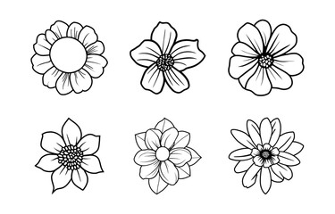 Hand drawn simple flower illustration