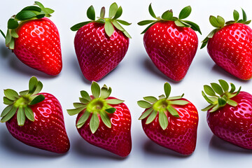 Isolated fresh strawberry image (PNG) - juicy charm with a transparent or white background generative ai