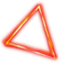 neon triangle frames with shining effects