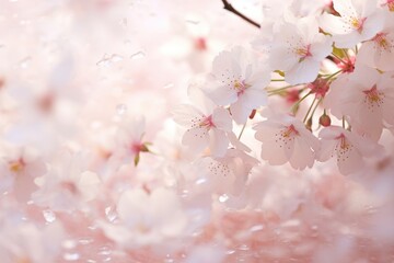 Blossom Blizzard: A gust of wind causes cherry blossoms to cascade like a gentle snowfall.